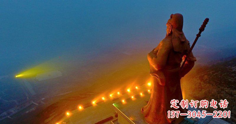 聊城精美关公雕塑 林景观玻璃钢雕塑