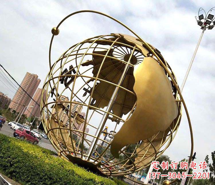聊城地球仪不锈钢雕塑拓宽视野,致敬世界