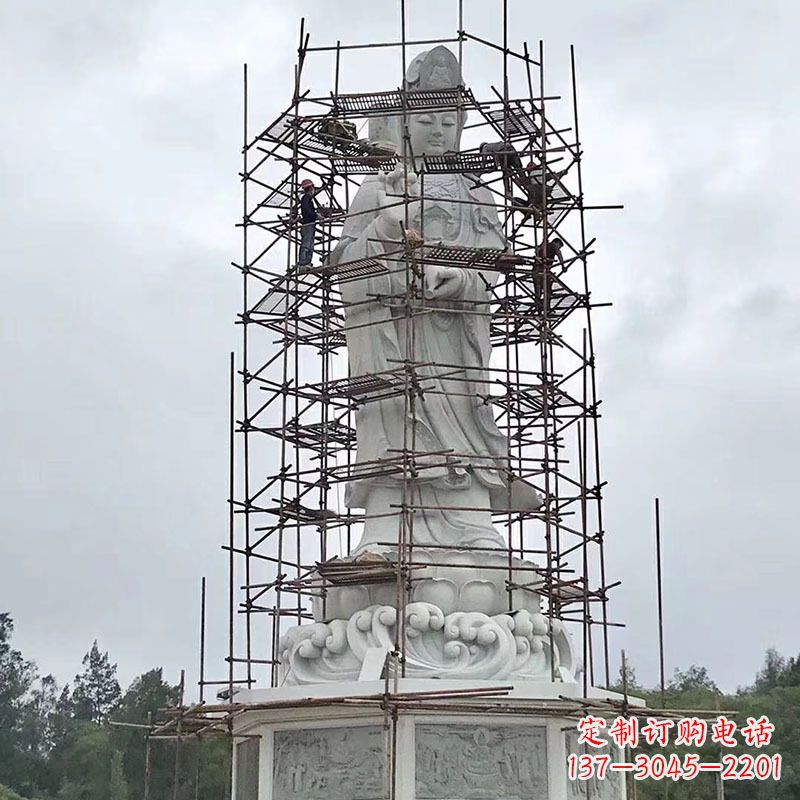 聊城大型汉白玉观音菩萨石雕