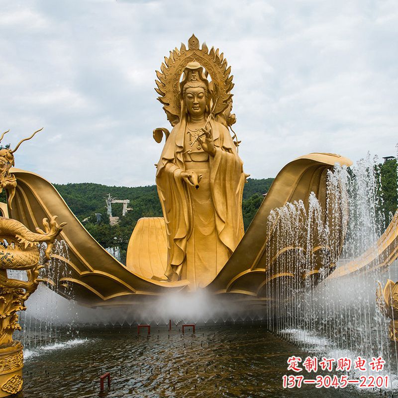聊城大型观音铜雕景观雕塑