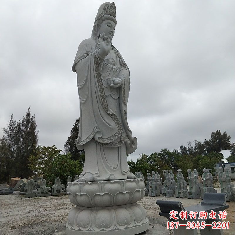 聊城高端青石观音雕塑