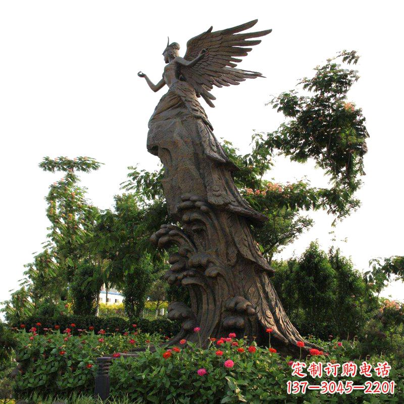 聊城中领雕塑-神话传说中的精卫海景观雕塑