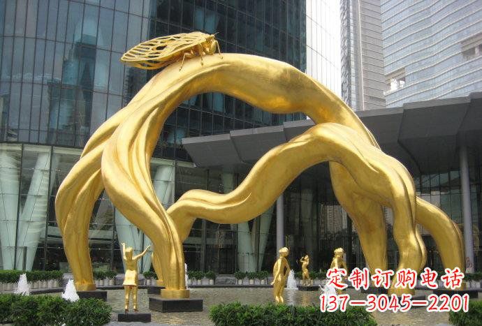 聊城大型树枝铜雕艺术景观