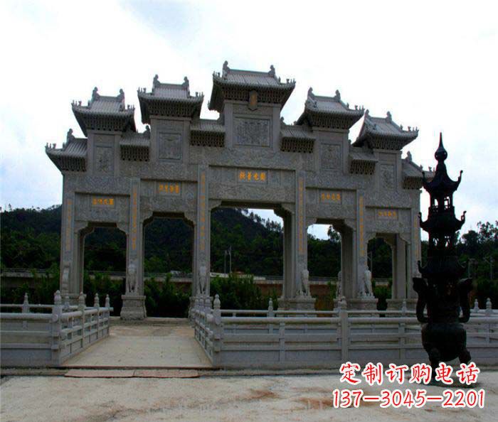 聊城精美石雕牌坊雕塑