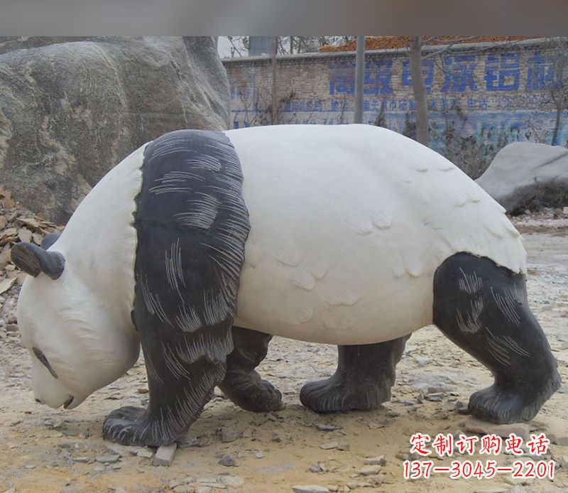 聊城特色熊猫石雕定制