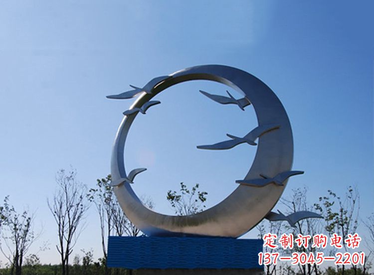 聊城大雁不锈钢景观雕塑