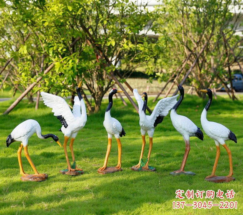 聊城丹顶鹤抽象雕塑
