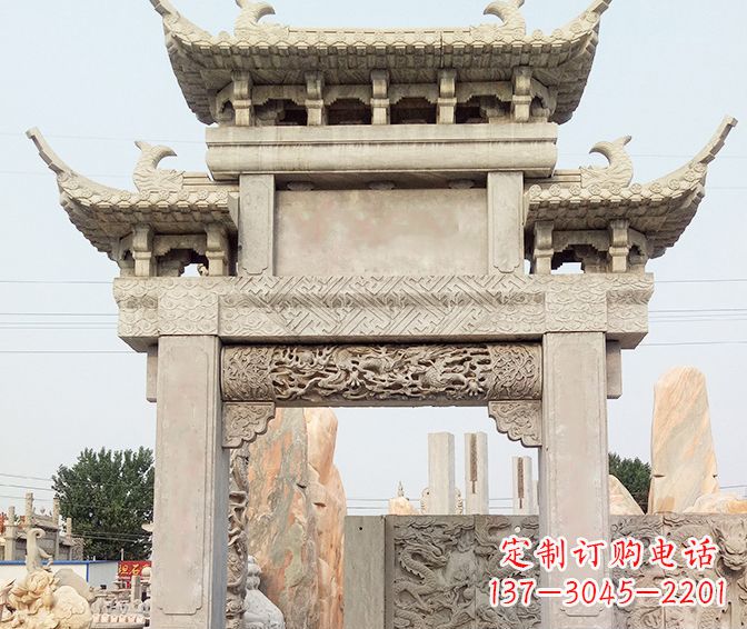 聊城特色大理石牌坊石雕
