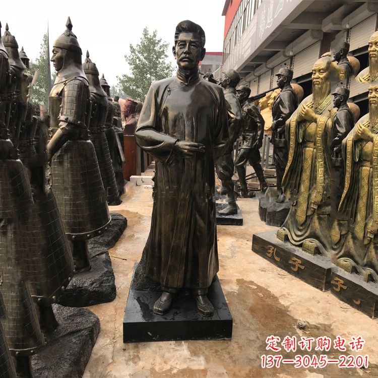聊城经典人物鲁迅大师仿铜雕塑