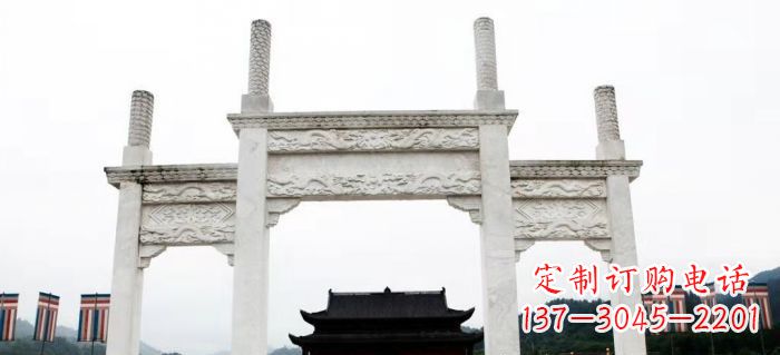 聊城道路大理石牌坊 (3)