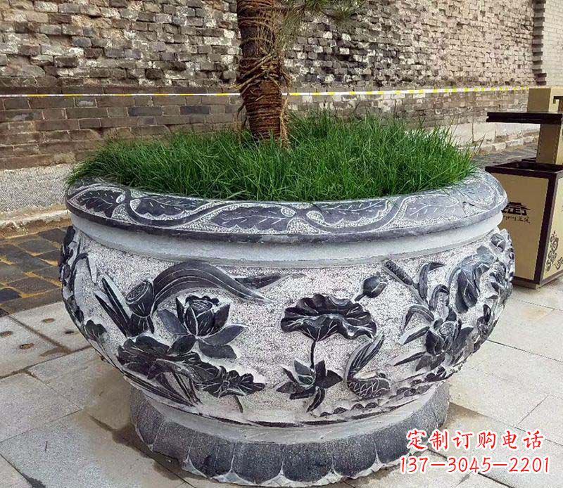 聊城道路景观花盆石雕