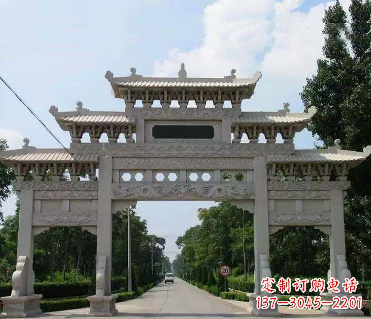 聊城定制牌坊雕塑,传承中国传统文化