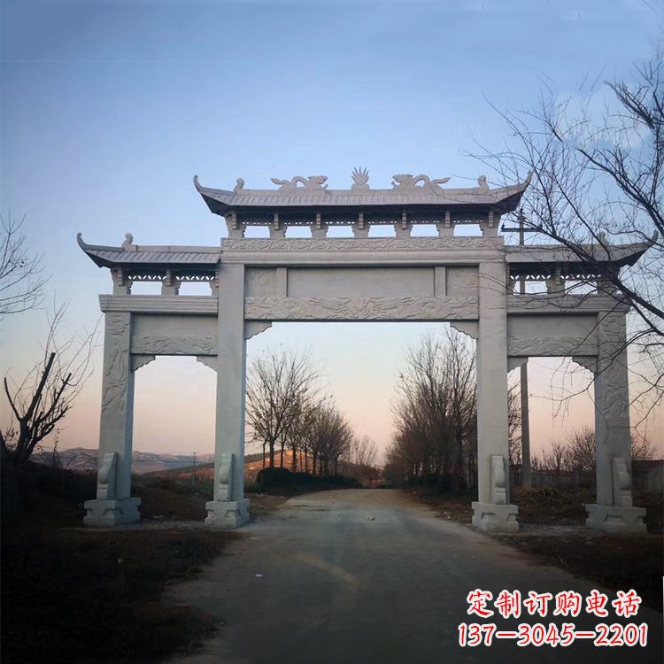 聊城道路三门石牌坊