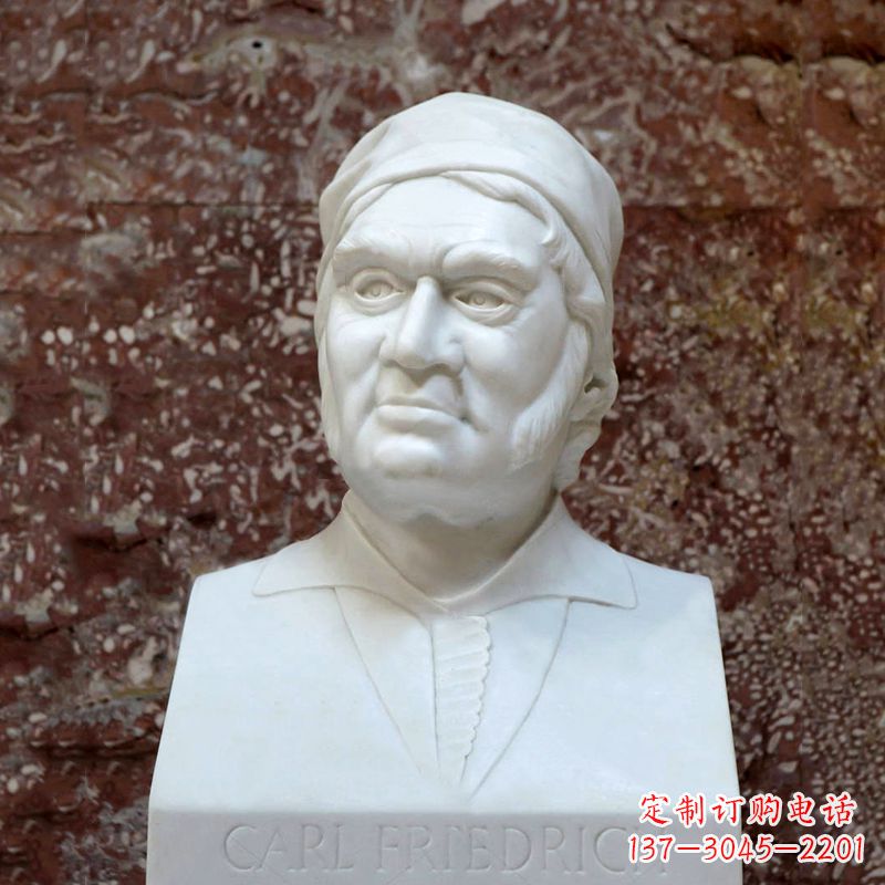 聊城德国著名数学家高斯汉白玉石雕塑