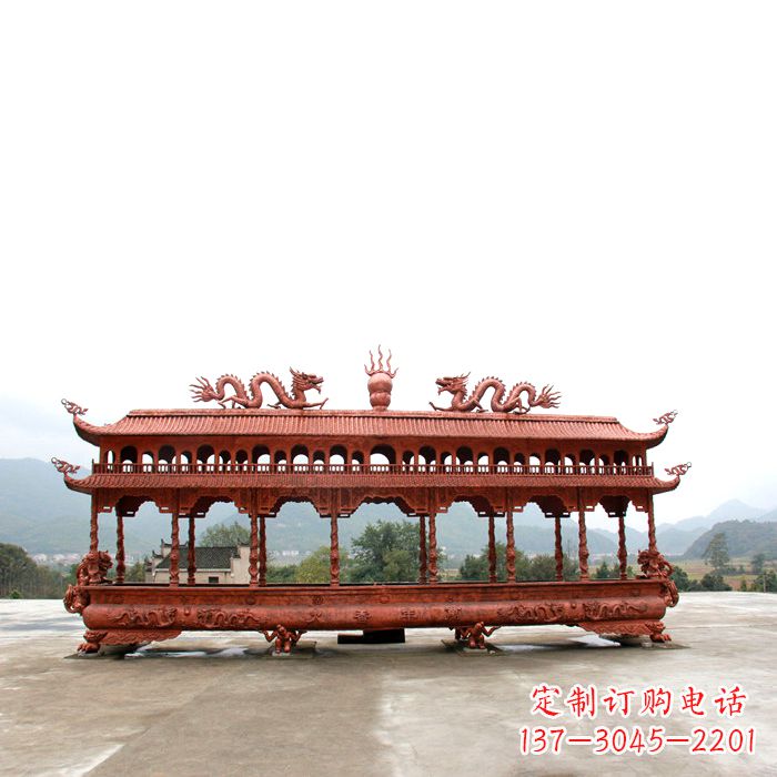 聊城精美铜香炉雕塑