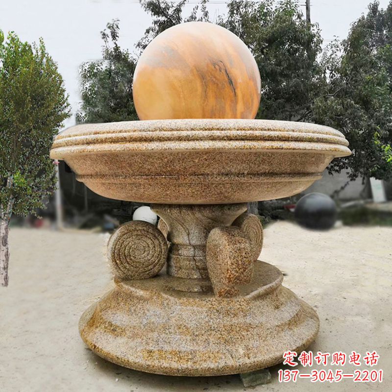 聊城中领雕塑最具创意的电动风水球雕塑
