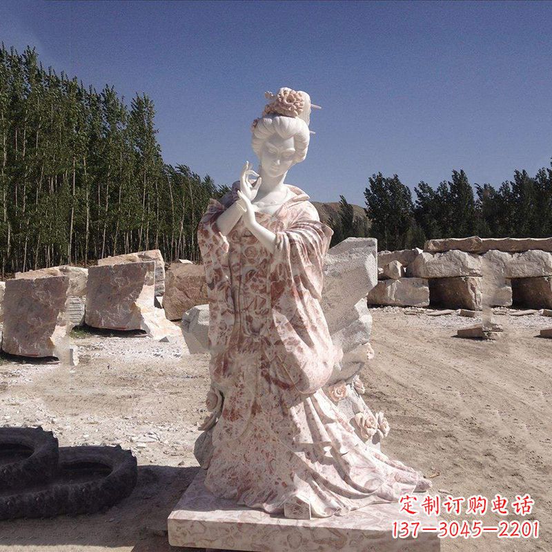 聊城貂蝉石雕塑像-