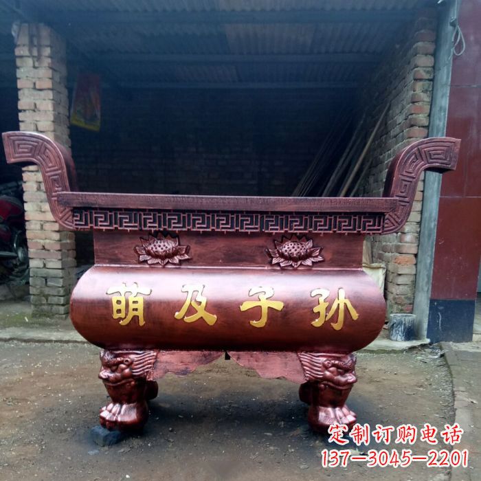 聊城特色铜香炉雕塑