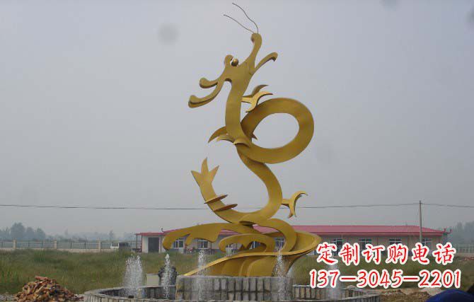 聊城不锈钢龙雕塑,激发热血活力
