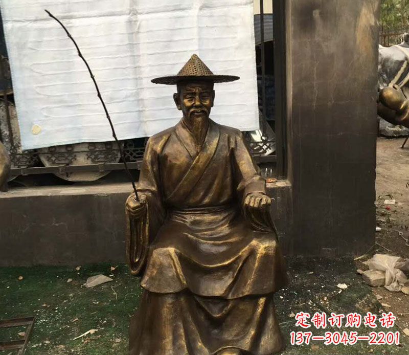 聊城精美手工渔翁铜雕