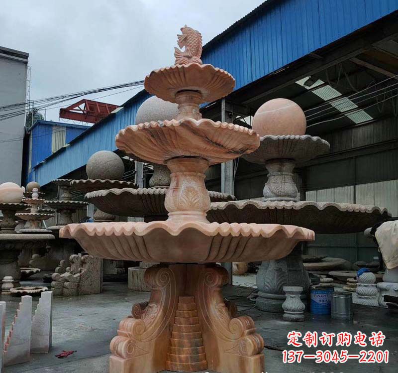 聊城高品质跌水钵石喷泉雕塑
