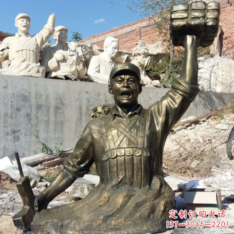 聊城董存瑞仿铜头像雕塑