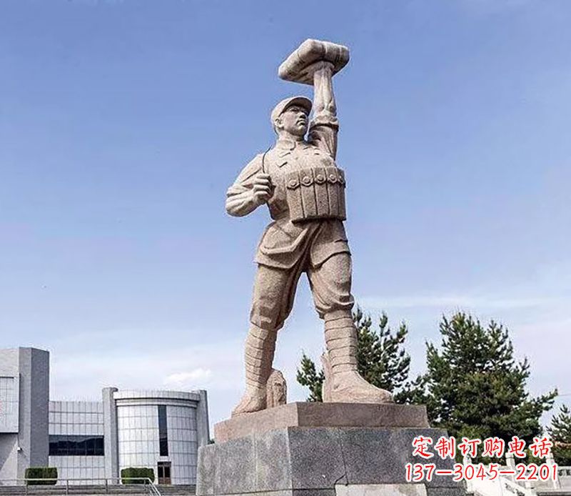 聊城董存瑞石雕——手工精制的艺术之作