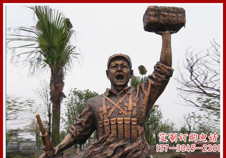 聊城董存瑞英雄模范铜雕