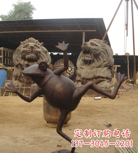 聊城青蛙铜雕,精美而可爱