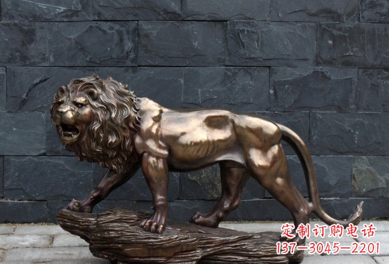 聊城高雅雕刻—狮子铜雕塑