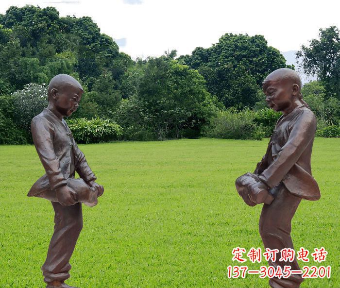 聊城中领雕塑精致的儿童铜雕雕塑
