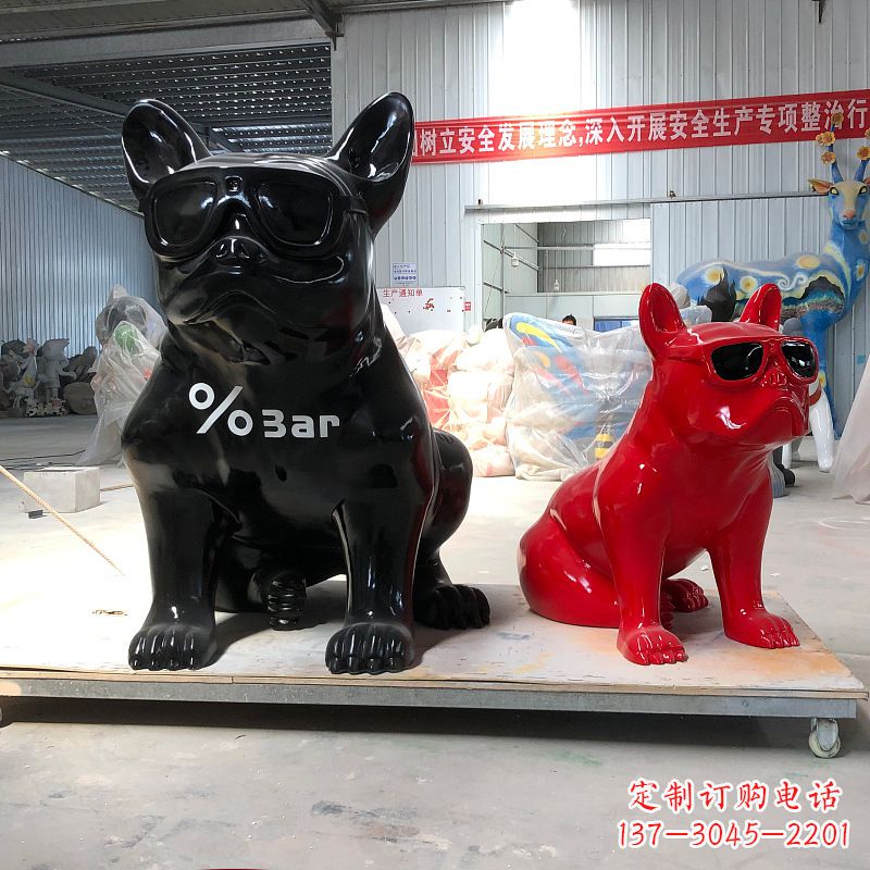 聊城精致可爱的不锈钢斗牛犬雕塑