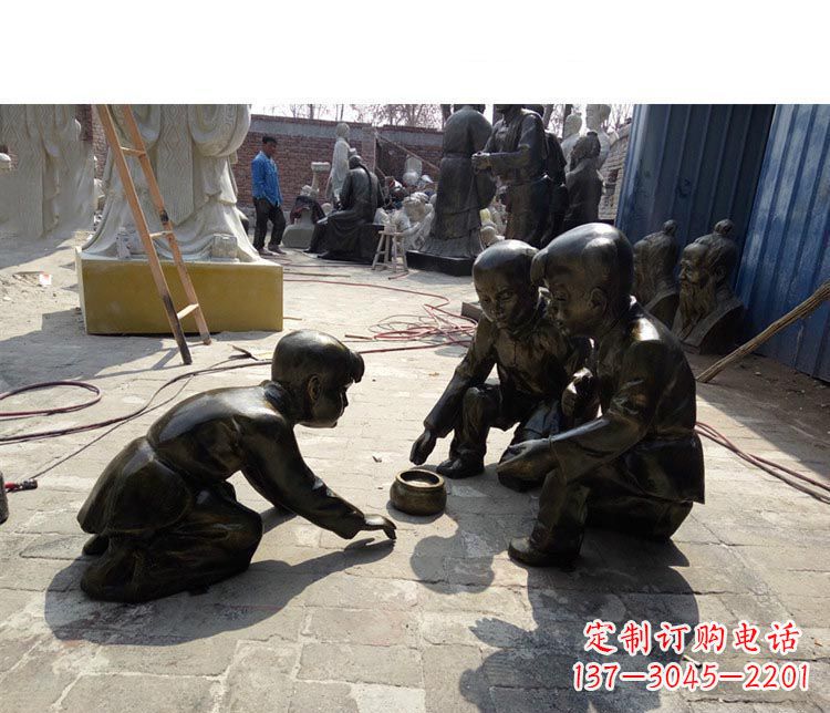 聊城斗蛐蛐铜雕 儿童系列