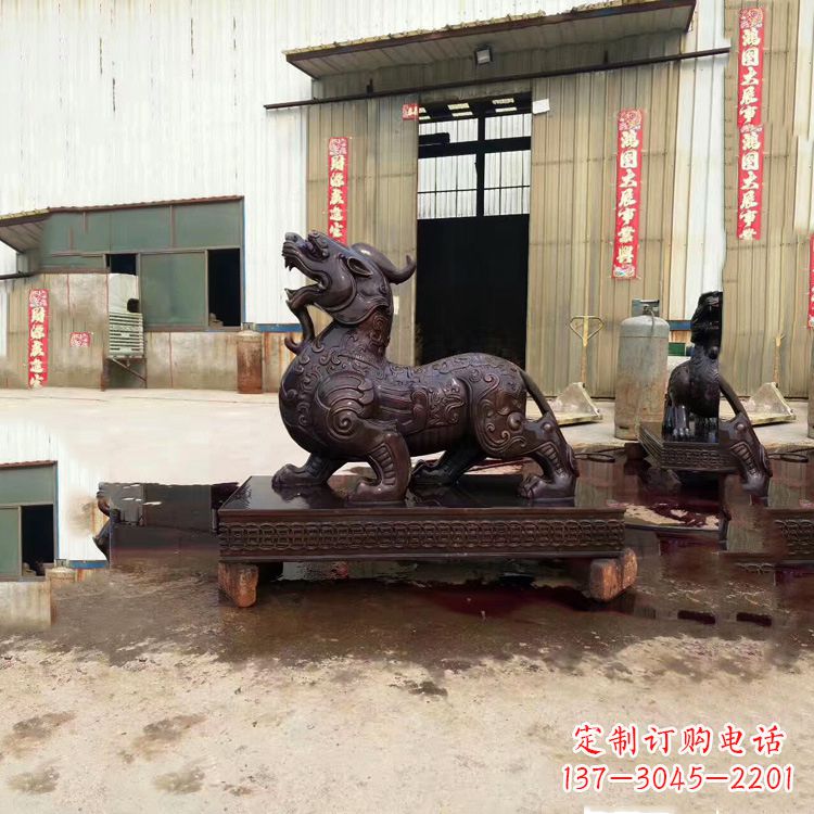 聊城独角兽铸铜雕塑—精雕细琢的艺术瑰宝