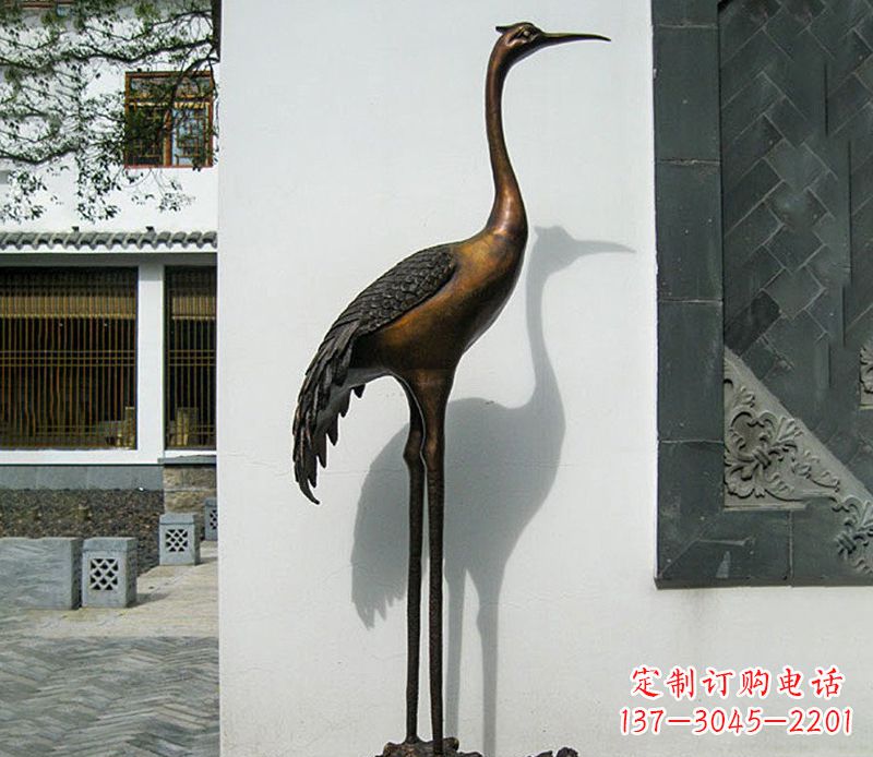 聊城仙鹤雕塑,精美绝伦,艺术动人
