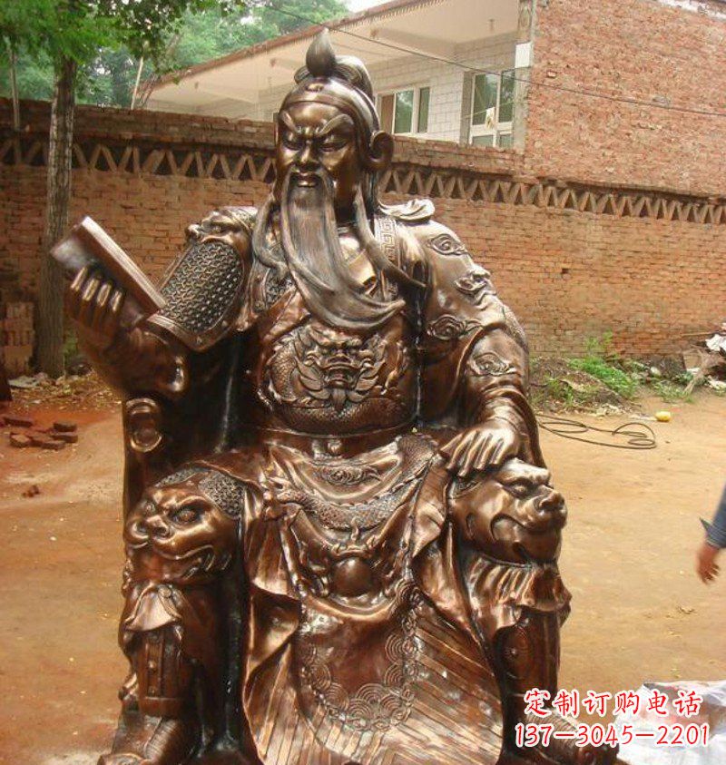 聊城传承古典文化，唯美古典雕塑-关公铜雕