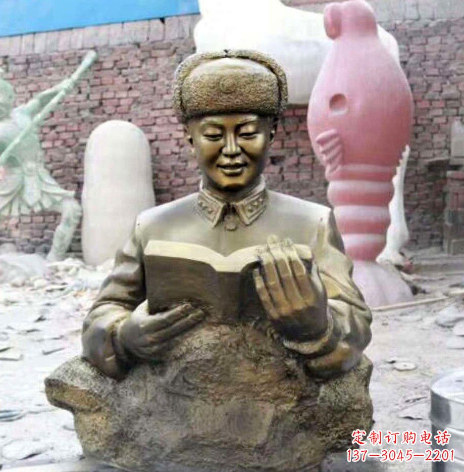 聊城中领雕塑精美雷锋铜雕塑