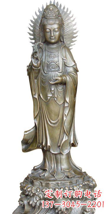 聊城渡海观音铜雕塑,定制专属你的福缘