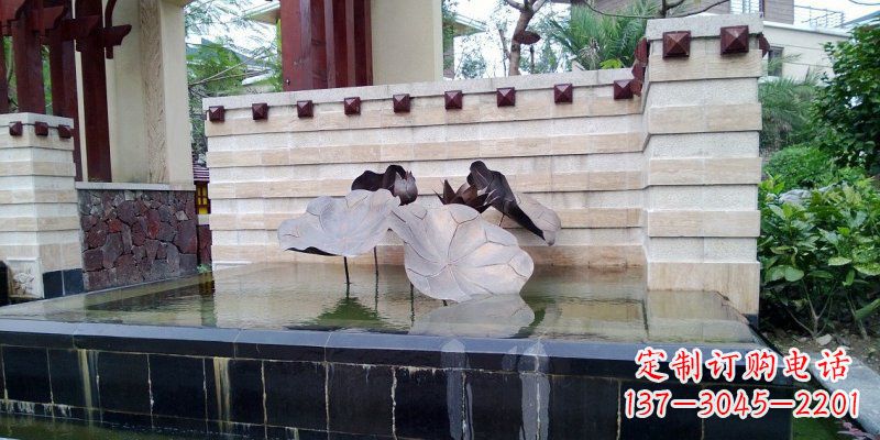 聊城锻铜荷叶雕塑