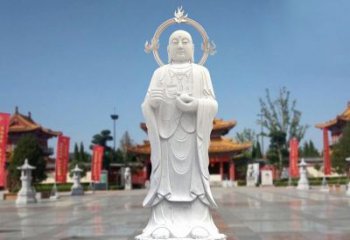 聊城大理石地藏菩萨雕塑象征佛法的传承