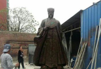 聊城典雅大型立式诸葛亮铜雕