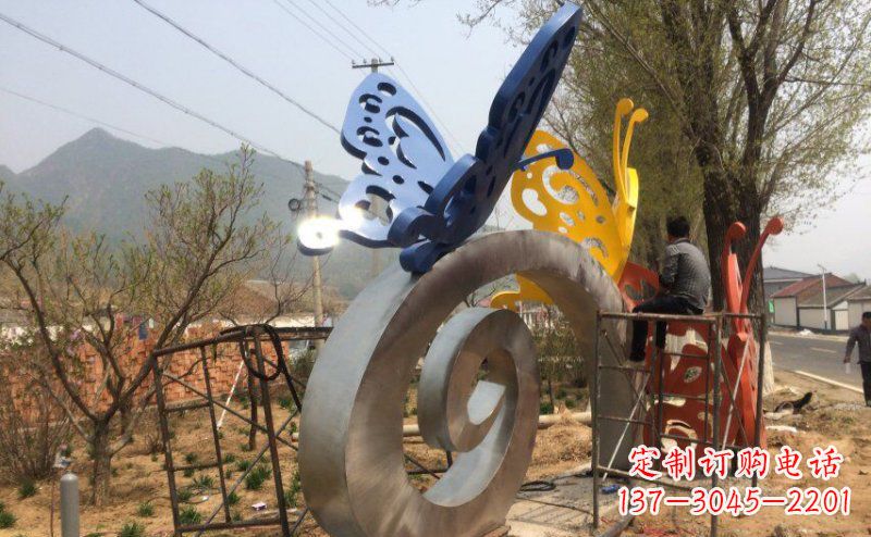聊城优雅无比,不锈钢蝴蝶雕塑