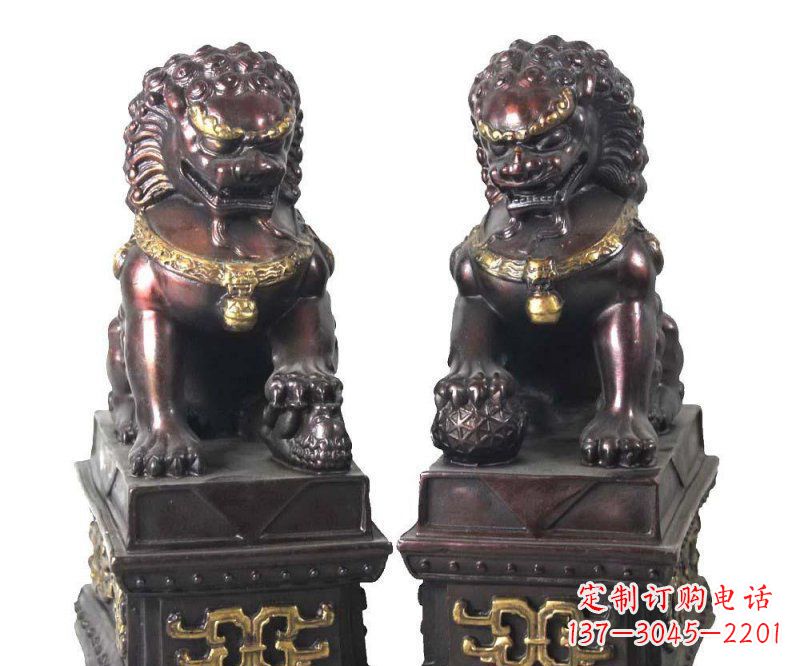 聊城传统工艺铜雕狮子雕塑