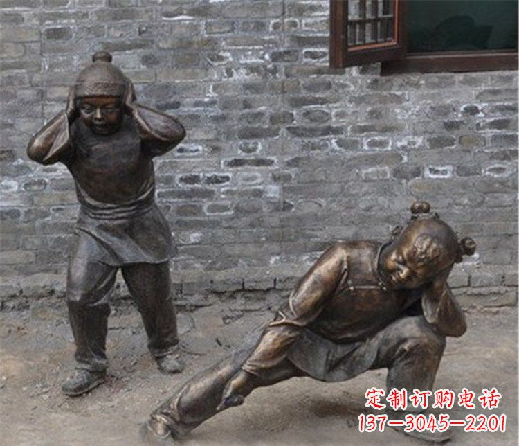 聊城儿童放鞭炮公园景观雕塑