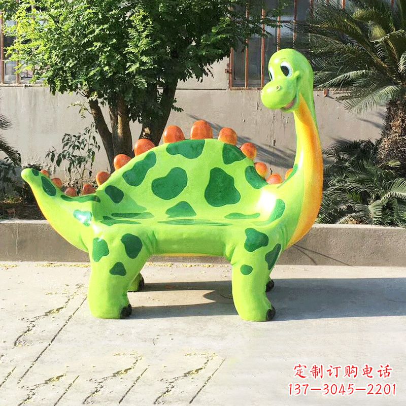 聊城玻璃钢恐龙雕塑座椅