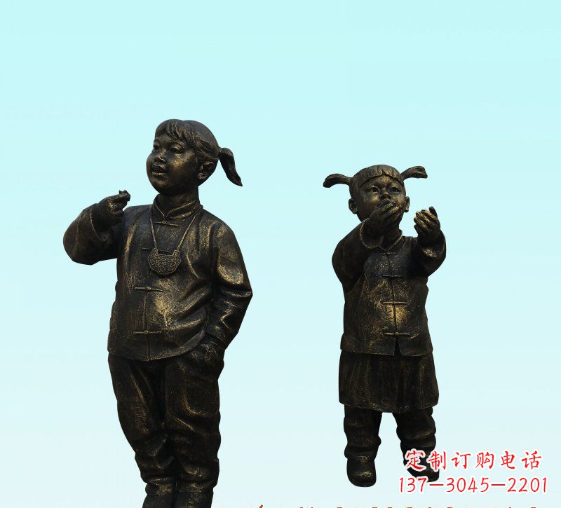 聊城领雕塑儿童铜雕精美艺术品
