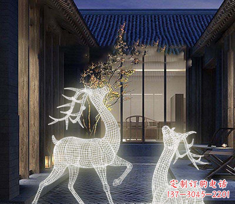 聊城发光精致梅花鹿雕塑