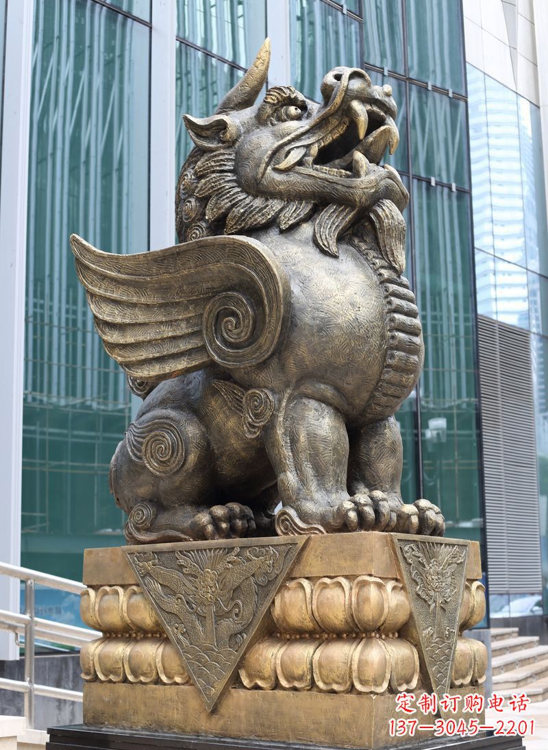 聊城精美独角兽铜雕