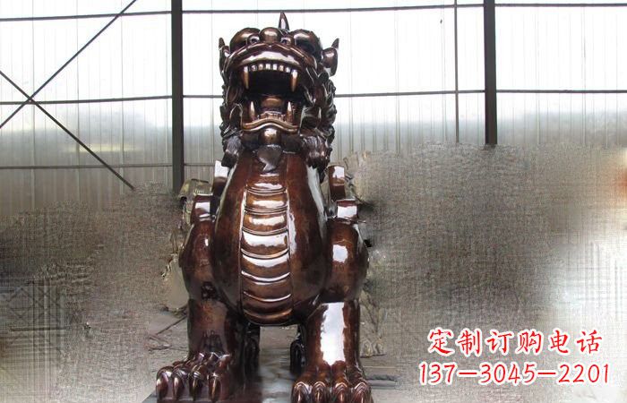 聊城来自古老文化的獬豸铜雕