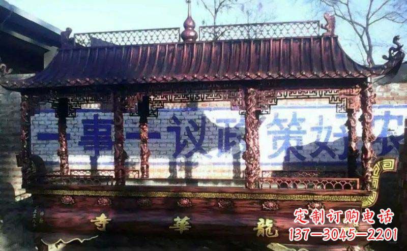 聊城方形寺庙香炉铜雕塑